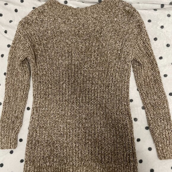 Garage tan xs crochet v-neck sweater - Picture 13 of 14